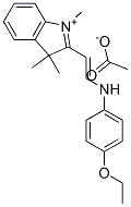CAS 登录号：72252-43-8， 2-[2-[(4-乙氧基苯基)氨基]乙烯基]-1,3,3-三甲基-3H-吲哚鎓乙酸盐
