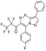 CAS#: 72307-48-3， 2,2,3,3,3-Pentafluoro-1-[4-(4-Fluorophenyl)-8-Phenylpyrazolo[5,1-c][1,2,4]Triazin-3-Yl]Propan-1-One