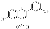 结构式 CAS# 724749-33-1, 6-氯-2-(3-羟基苯基)-4-喹啉羧酸