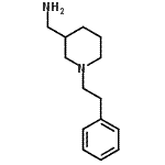 结构式 CAS# 725212-69-1, 1-[1-(2-苯基乙基)-3-哌啶基]甲胺