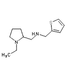 structure of CAS# 726163-51-5, 1-(1-Ethyl-2-pyrrolidinyl)-N-(2-thienylmethyl)methanamine;(1-Ethyl-pyrrolidin-2-ylmethyl)-thiophen-2-ylmethyl-amine;1-(1-ethy<wbr>lpyrrolid<wbr>in-2-yl)-<wbr>N-(thioph<wbr>en-2-ylme<wbr>thyl)meth<wbr>anamine;N-[(1-ethylpyrrolidin-2-yl)methyl]-N-(thien-2-ylmethyl)amine