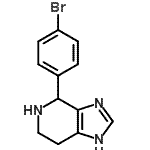结构式 CAS# 7271-11-6, 4-(4-溴苯基)-4,5,6,7-四氢-3H-咪唑并[4,5-c]吡啶