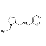 structure of CAS# 727360-98-7, 1-(1-Ethyl-2-pyrrolidinyl)-N-(2-pyridinylmethyl)methanamine;(1-Ethyl-pyrrolidin-2-ylmethyl)-pyridin-2-ylmethyl-amine;1-(1-ethylpyrrolidin-2-yl)-N-(pyridin-2-ylmethyl)methanamine;BAS 07805801