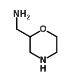 结构式 CAS# 72784-47-5, 1-(2-吗啉基)甲胺