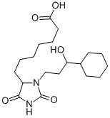结构式 CAS# 72814-32-5, 7-[(4S)-3-[(3R)-3-环己基-3-羟基丙基]-2,5-二氧代咪唑烷-4-基]庚酸