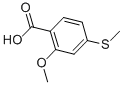 结构式 CAS# 72856-73-6, 2-甲氧基-4-(甲硫基)-苯甲酸