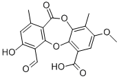 structure of CAS# 7299-11-8, Psoromic Acid;10-Formyl-9-Hydroxy-3-Methoxy-4,7-Dimethyl-6-Oxo-Benzo[C][1,5]Benzodioxepine-1-Carboxylic Acid;10-Formyl-9-Hydroxy-3-Methoxy-4,7-Dimethyl-6-Oxo-1-Benzo[C][1,5]Benzodioxepinecarboxylic Acid;10-Formyl-9-Hydroxy-6-Keto-3-Methoxy-4,7-Dimethyl-Benzo[C][1,5]Benzodioxepine-1-Carboxylic Acid