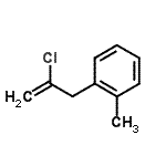 structure of CAS# 731772-12-6, 1-(2-Chloro-2-propen-1-yl)-2-methylbenzene;2-(2-Chloroprop-2-en-1-yl)toluene;2-chloro-3-(2-methylphenyl)-1-propene;2-Chloro-3-(2-methylphenyl)prop-1-ene