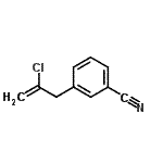 structure of CAS# 731772-69-3, 3-(2-Chloro-2-propen-1-yl)benzonitrile;2-chloro-3-(3-cyanophenyl)-1-propene