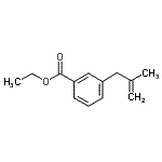 structure of CAS# 731772-88-6, Ethyl 3-(2-methyl-2-propen-1-yl)benzoate;3-(3-Carboethoxyphenyl)-2-methyl-1-propene