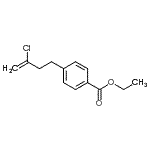 structure of CAS# 731772-90-0, Ethyl 4-(3-chloro-3-buten-1-yl)benzoate;4-(4-carboethoxyphenyl)-2-chloro-1-butene