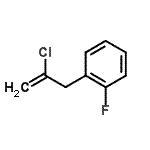 structure of CAS# 731772-93-3, 1-(2-Chloro-2-propen-1-yl)-2-fluorobenzene;2-chloro-3-(2-fluorophenyl)-1-propene