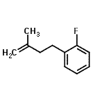 structure of CAS# 731772-98-8, 1-Fluoro-2-(3-methyl-3-buten-1-yl)benzene;1-fluoro-2-(3-methylbut-3-en-1-yl)benzene;4-(2-fluorophenyl)-2-methyl-1-butene;BENZENE,1-FLUORO-2-(3-METHYL-3-BUTEN-1-YL)-