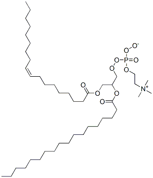 CAS#: 7319-55-3， Trimethyl-[2-[[2-Octadecanoyloxy-3-[(Z)-Octadec-9-Enoyl]Oxy-Propoxy]-Oxido-Phosphoryl]Oxyethyl]Azanium