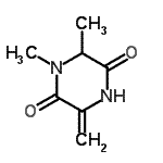 CAS#: 73198-72-8， 1,6-Dimethyl-3-methylene-2,5-piperazinedione