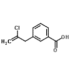 structure of CAS# 732249-12-6, 3-(2-Chloro-2-propen-1-yl)benzoic acid;3-(2-chloro-2-propenyl)benzoic acid;3-(2-CHLORO-ALLYL)-BENZOIC ACID