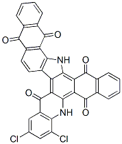 CAS#: 73287-57-7， 7,9-Dichloro-6,20-Dihydro-5H-Naphtho(2,3-c)Naphth(2',3':6,7)Indolo(3,2-A)Acridine-5,11,14,19,21-Pentone