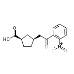 结构式 CAS# 733740-48-2, (1R,3S)-3-[2-(2-硝基苯基)-2-氧代乙基]环戊烷羧酸