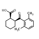 结构式 CAS# 733742-68-2, (1R,2S)-2-(2,6-二甲基苯甲酰)环己烷羧酸