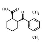 结构式 CAS# 733742-82-0, (1R,2R)-2-(2,5-二甲基苯甲酰)环己烷羧酸