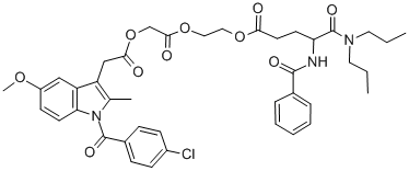 CAS#: 73512-94-4， 2-[2-[2-[1-(4-Chlorobenzoyl)-5-Methoxy-2-Methylindol-3-Yl]Acetyl]Oxyacetyl]Oxyethyl 4-(Benzoylamino)-5-(Dipropylamino)-5-Oxopentanoate