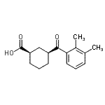 结构式 CAS# 735269-82-6, (1R,3S)-3-(2,3-二甲基苯甲酰)环己烷羧酸