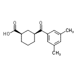 structure of CAS# 735269-87-1, (1R,3S)-3-(3,5-Dimethylbenzoyl)cyclohexanecarboxylic acid;cis-3-(3,5-dimethylbenzoyl)cyclohexane-1-carboxylic acid
