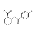 结构式 CAS# 735274-88-1, (1R,2S)-2-[2-(4-溴苯基)-2-氧代乙基]环己烷羧酸