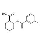 结构式 CAS# 735274-96-1, (1R,2S)-2-[2-(3-碘苯基)-2-氧代乙基]环己烷羧酸