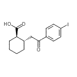structure of CAS# 735274-97-2, (1R,2S)-2-[2-(4-Iodophenyl)-2-oxoethyl]cyclohexanecarboxylic acid;trans-2-[<wbr>2-(4-iodo<wbr>phenyl)-2<wbr>-oxoethyl<wbr>]cyclohex<wbr>ane-1-car<wbr>boxylic a<wbr>cid