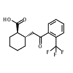 结构式 CAS# 735274-98-3, (1R,2S)-2-{2-氧代-2-[2-(三氟甲基)苯基]乙基}环己烷羧酸