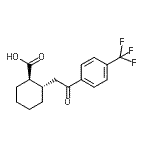 结构式 CAS# 735275-00-0, (1R,2S)-2-{2-氧代-2-[4-(三氟甲基)苯基]乙基}环己烷羧酸