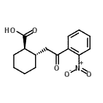 结构式 CAS# 735275-01-1, (1R,2S)-2-[2-(2-硝基苯基)-2-氧代乙基]环己烷羧酸