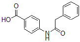 structure of CAS# 73548-12-6, N-Phenylacetyl-p-Aminobenzoic Acid;N-PHENYLACETYL-P-AMINOBENZOIC ACID)
