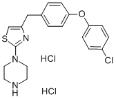 CAS#: 73553-71-6， 1-[4-[[4-(4-Chlorophenoxy)Phenyl]Methyl]-1,3-Thiazol-2-Yl]Piperazine Dihydrochloride