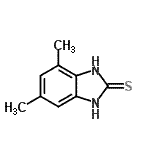 structure of CAS# 73590-92-8, 4,6-Dimethyl-1,3-dihydro-2H-benzimidazole-2-thione;4,6-dimethyl-1,3-dihydro-2H-benzimidazole-2-thione;4,6-dimethyl-1H-benzo[d]imidazole-2(3H)-thione;4,6-dimethyl-3-hydrobenzimidazole-2-thione