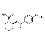 结构式 CAS# 736136-34-8, (1R,2R)-2-[2-(4-甲氧基苯基)-2-氧代乙基]环己烷羧酸