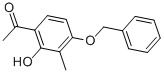structure of CAS# 73640-74-1, 4'-Benzyloxy-2'-Hydroxy-3'-Methylacetophenone;1-[4-(BENZYLOXY)-2-HYDROXY-3-METHYLPHENYL]ETHAN-1-ONE;4'-BENZYLOXY-2'-HYDROXY-3'-METHYLACETOPHENONE