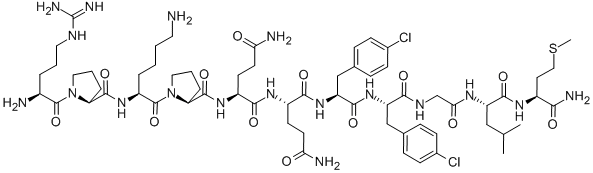 CAS#: 73646-81-8， Arg-Pro-Lys-Pro-Gln-Gln-p-Chloro-Phe-p-Chloro-Phe-Gly-Leu-Met-NH2