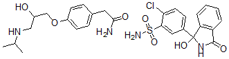 CAS 登录号：73677-19-7， 2-氯-5-(1-羟基-3-氧代-2H-异吲哚-1-基)苯磺酰胺, 2-[4-[2-羟基-3-(丙-2-基氨基)丙氧基]苯基]乙酰胺