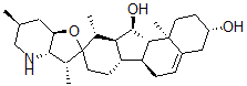 CAS#: 73825-59-9， (3S,3'R,3'aS,6'S,6aS,6bS,7'aR,10R,10aS,11R,11aS,11bR)-3',6',10,11b-Tetramethylspiro[2,3,4,6,6a,6b,7,8,10,10a,11,11a-Dodecahydro-1H-Benzo[i]Fluorene-9,2'-3a,4,5,6,7,7a-Hexahydro-3H-Furo[4,5-b]Pyridine]-3,11-Diol