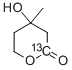 structure of CAS# 73834-54-5, (+/-)-Mevalonolactone-1-13C
