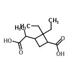 CAS#: 738574-84-0， 3-(1-Carboxyethyl)-2,2-diethylcyclobutanecarboxylic acid