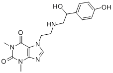 CAS#: 73908-76-6， 7-[2-[[2-Hydroxy-2-(4-Hydroxyphenyl)Ethyl]Amino]Ethyl]-1,3-Dimethylpurine-2,6-Dione