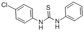 结构式 CAS# 7392-67-8, N-(4-氯苯基)-N'-苯基-硫脲