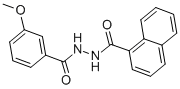 structure of CAS# 73941-12-5, 1-(3-Methoxybenzoyl)-2-(1-Naphthoyl)-Hydrazine;N'-[(3-Methoxyphenyl)-Oxomethyl]-1-Naphthalenecarbohydrazide;N'-(3-Methoxyphenyl)Carbonylnaphthalene-1-Carbohydrazide;Nsc 88896