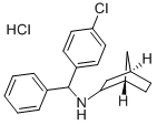 structure of CAS# 74039-09-1, N-(4-Chlorobenzhydryl)-Norbornanamine Hydrochloride;[(4-Chlorophenyl)-Phenyl-Methyl]-Norbornan-2-Yl-Ammonium Chloride;[(4-Chlorophenyl)-Phenylmethyl]-(2-Norbornanyl)Ammonium Chloride;[(4-Chlorophenyl)-Phenyl-Methyl]-(2-Norbornyl)Ammonium Chloride