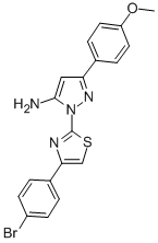 CAS#: 74101-17-0， 2-[4-(4-Bromophenyl)-1,3-Thiazol-2-Yl]-5-(4-Methoxyphenyl)Pyrazol-3-Amine