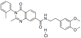 CAS#: 74101-63-6， N-[2-(3,4-Dimethoxyphenyl)Ethyl]-2-Methyl-3-(2-Methylphenyl)-4-Oxoquinazoline-7-Carboxamide Hydrochloride