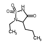 CAS#: 741231-49-2， 5-Ethyl-4-propyl-1,2,5-thiadiazolidin-3-one 1,1-dioxide